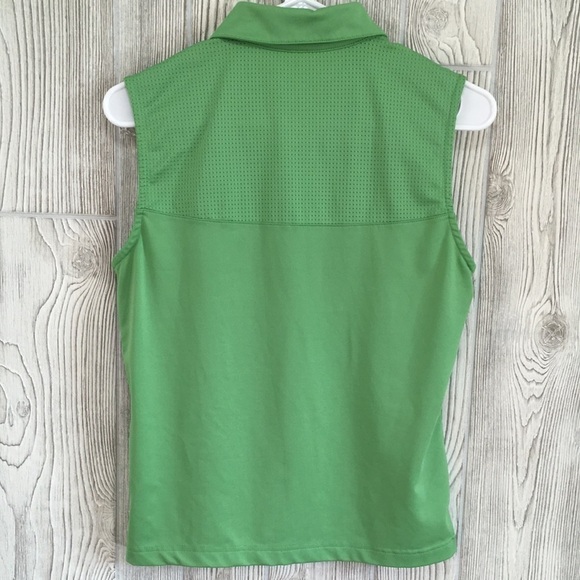 𝅺ASHWORTH Sleeveless Performance Top Bright Green Size Medium - Picture 3 of 7